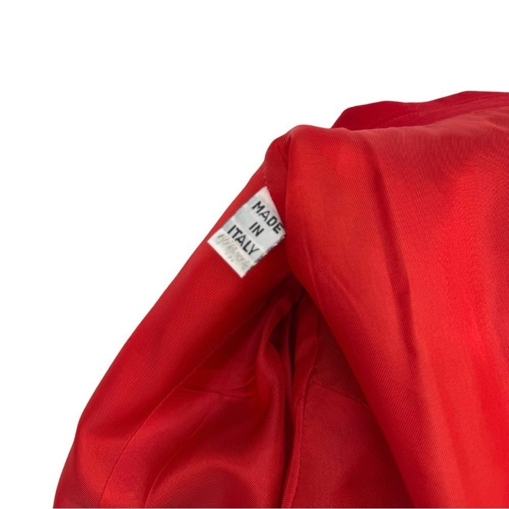Moschino Cheap and Chic Vintage Double Breasted Wool Blazer Bright Red 10 Italy - Picture 12 of 16